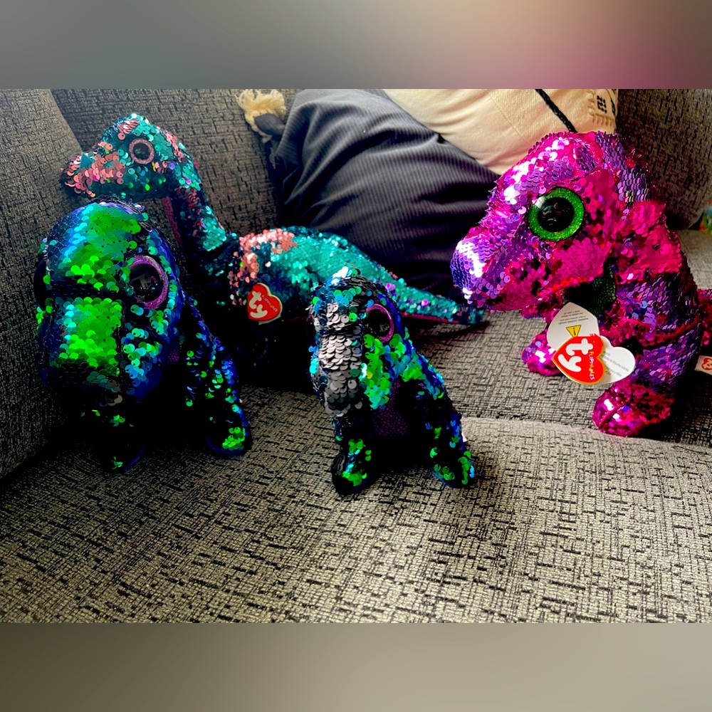 Ty Flippables Dinosaur Lot